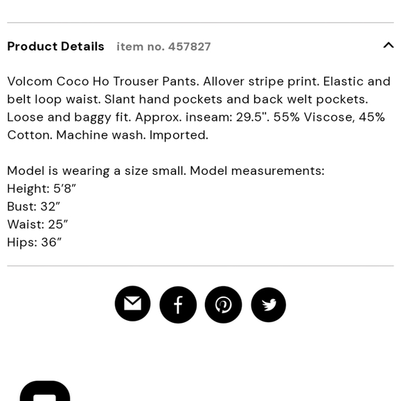 Volcom Coco Ho Trouser Pants - Picture 13 of 13